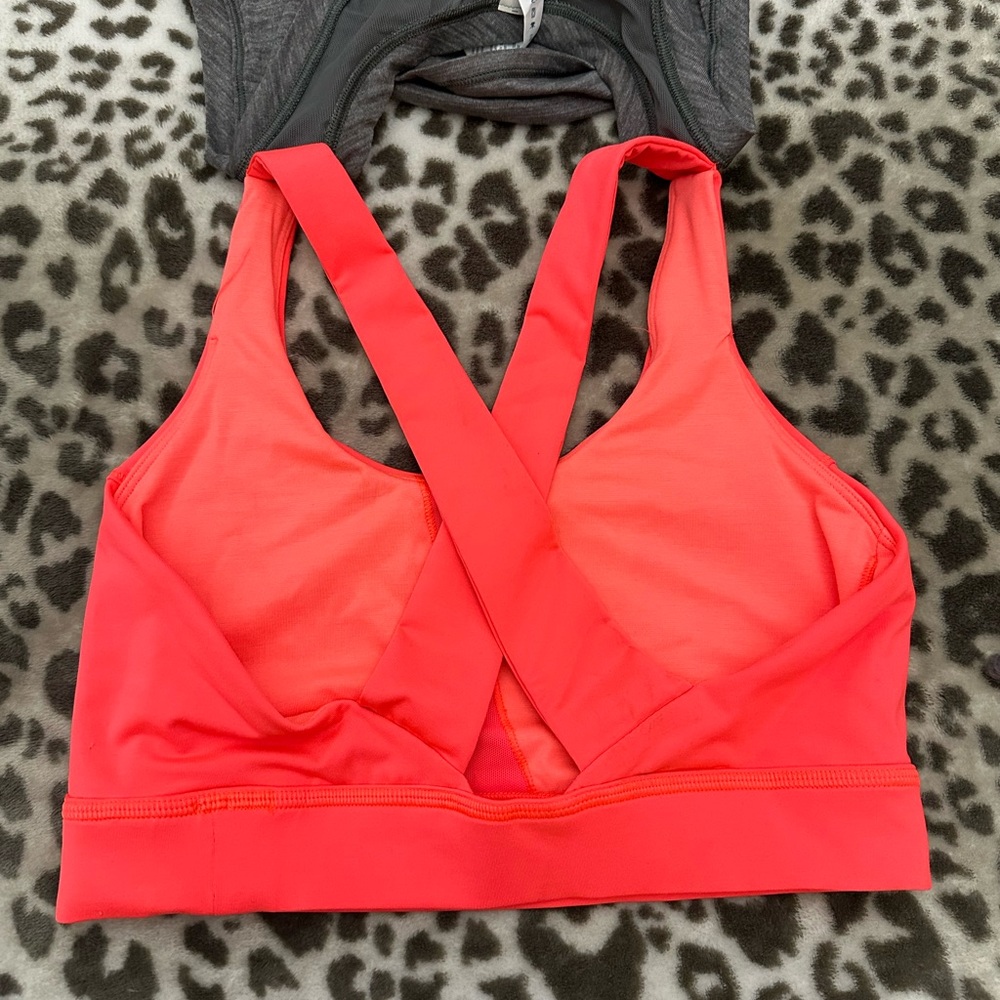 Lululemon Work The Circuit Tank in Heather Slate Gray Electric Coral Size 8 - Picture 13 of 17